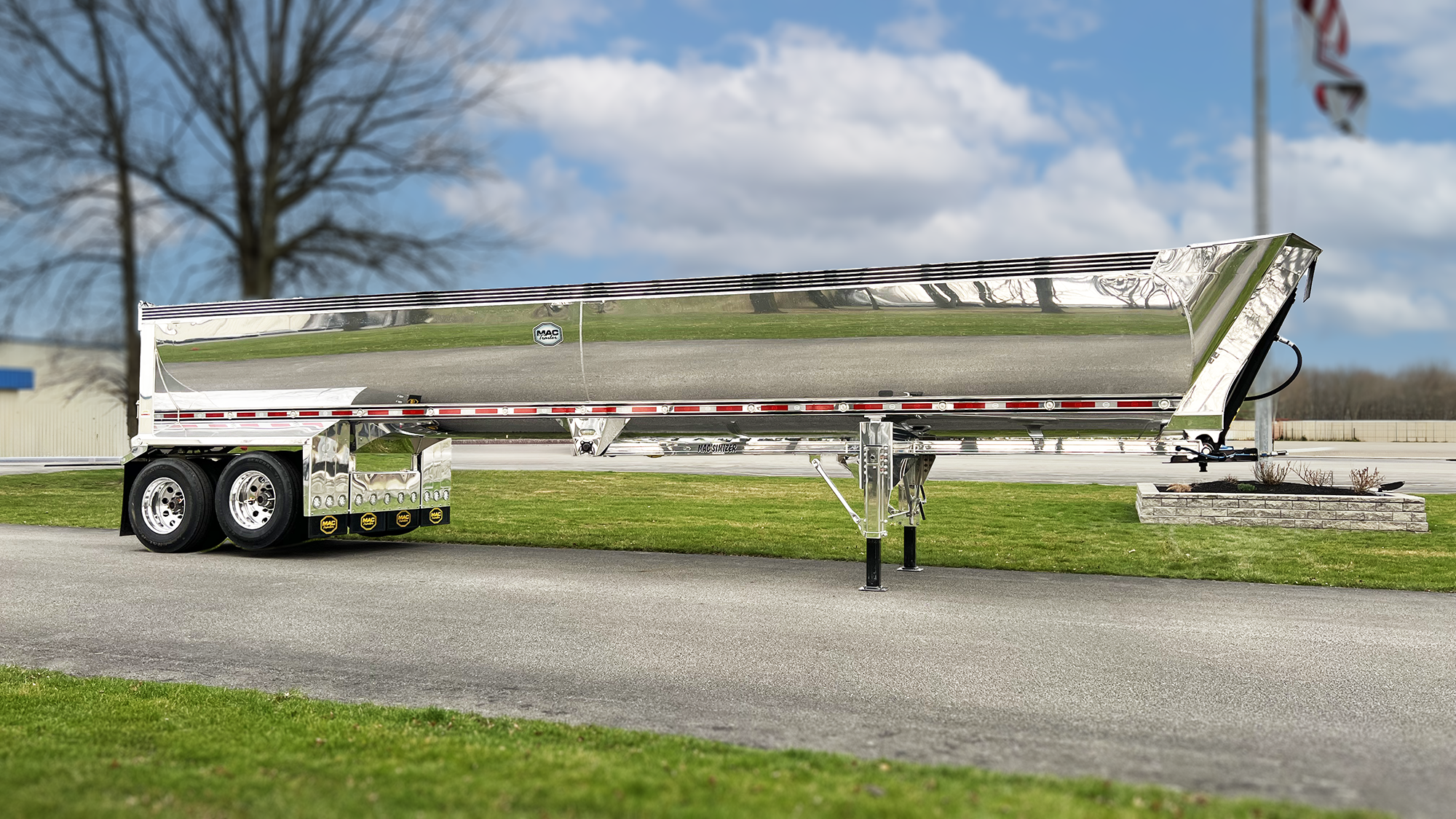 Aluminum Frameless Half Round Dump Trailer