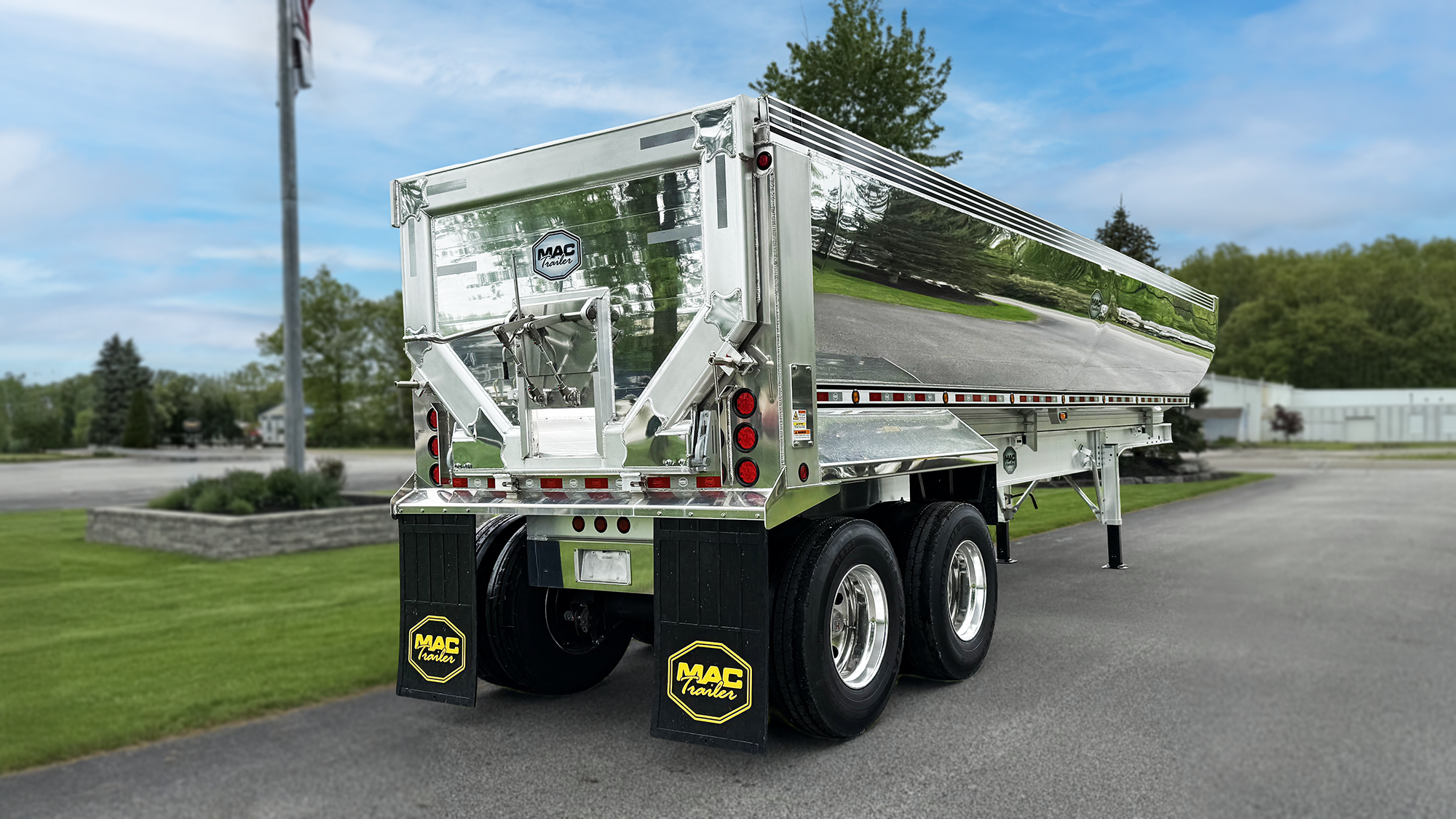 Aluminum Half Round Dump Trailer with Overslung Gate and Optional Coal Door