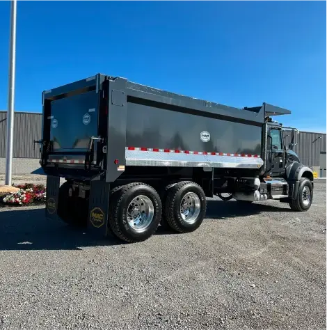 Black Steel Straight Truck mounted on black truck.